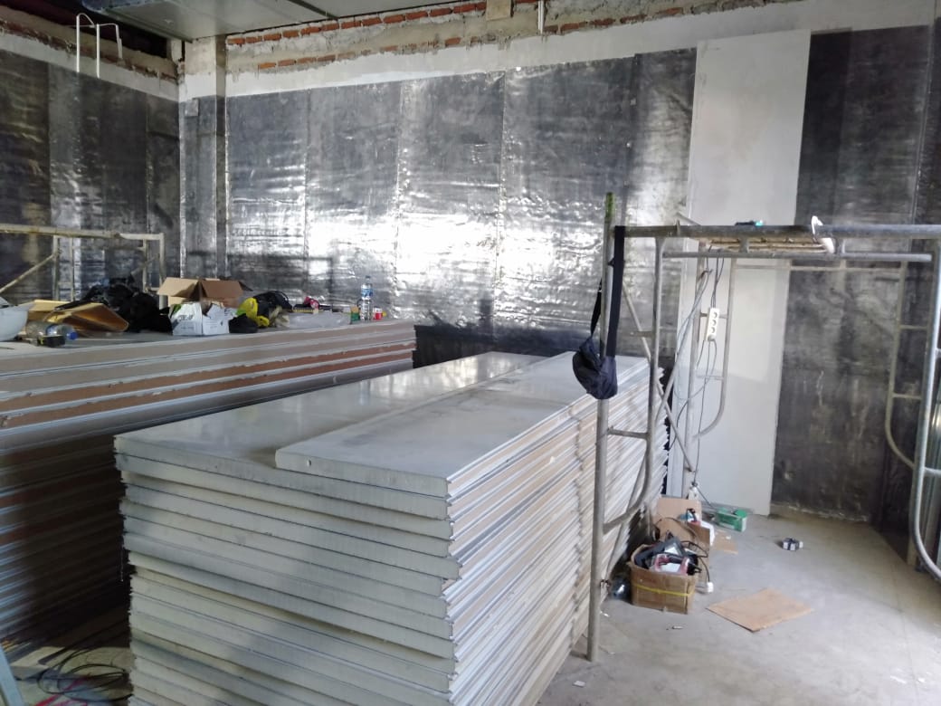 Pemasangan Sandwich Panel Lapis Timbal Ruang Radiologi 1